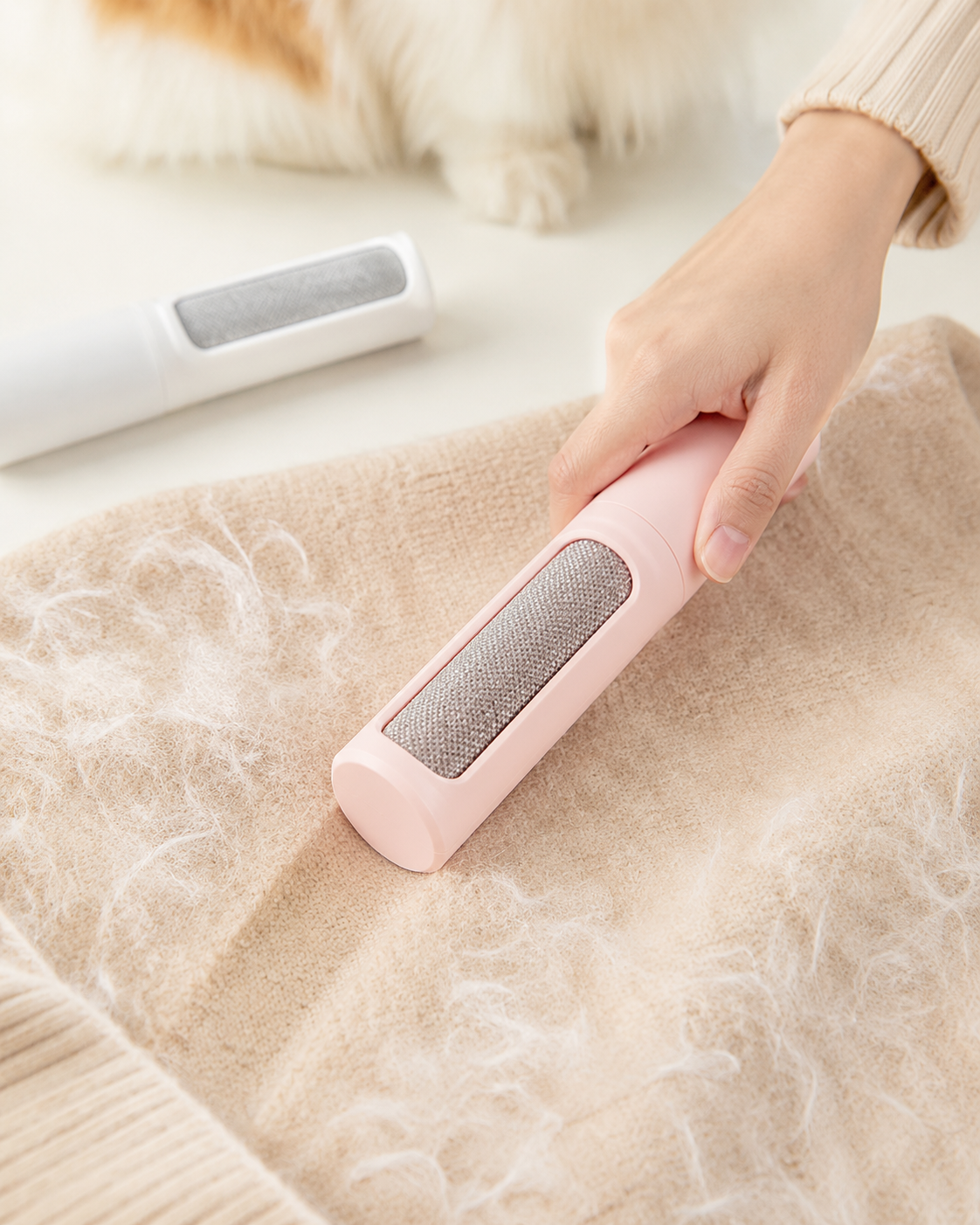 Removing pet hair from sweater